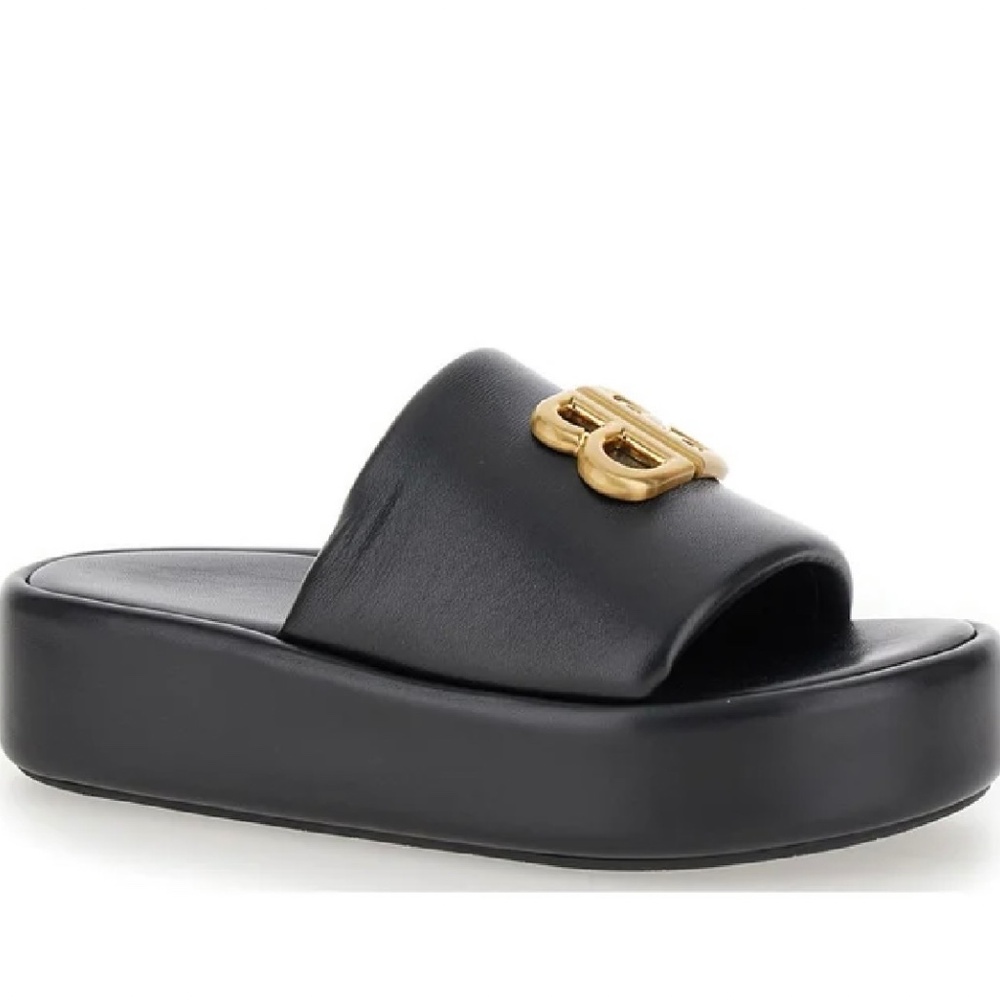 Balenciaga Leather Lambskin Slides